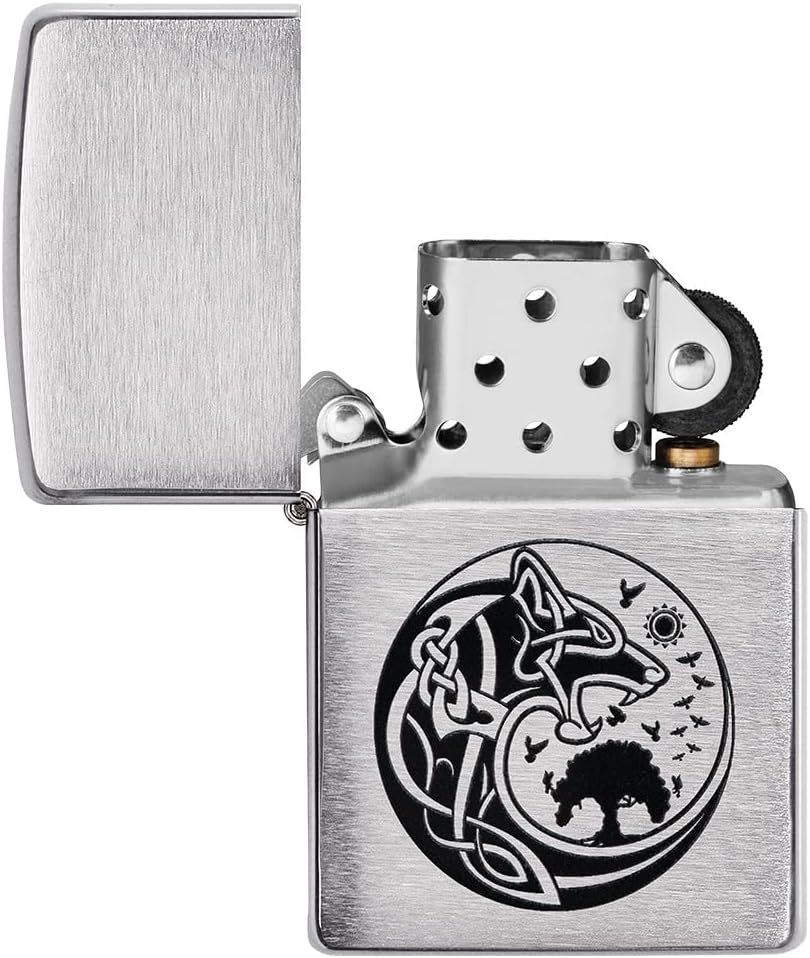 Zippo AMZ 200 Viking Design aansteker achteraanzicht