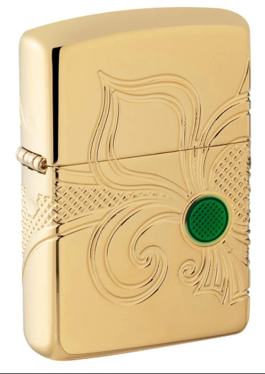 Zippo AMZ 29261 Fleur-De-Lis Design aansteker achteraanzicht