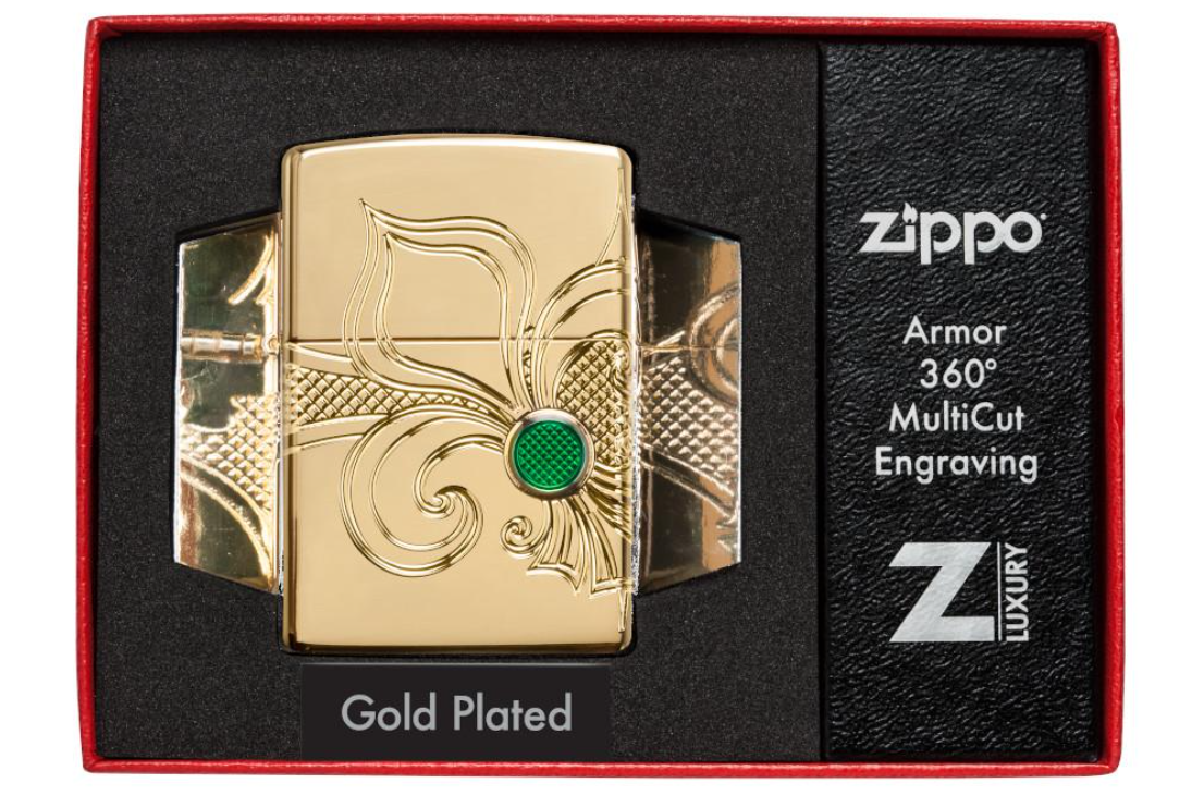 Zippo AMZ 29261 Fleur-De-Lis Design aansteker vooraanzicht