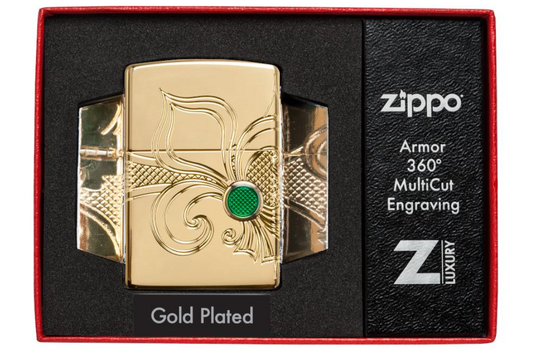 Zippo AMZ 29261 Fleur-De-Lis Design aansteker vooraanzicht