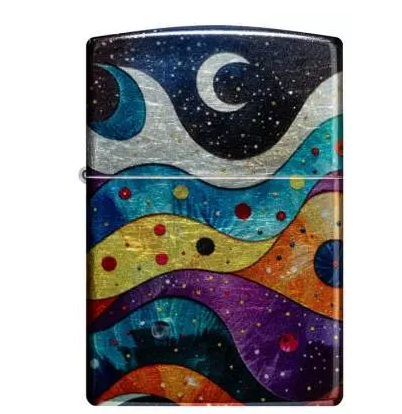Zippo Aansteker Abstract Space Design - vooraanzicht