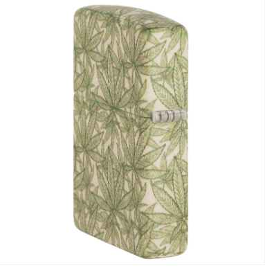 Zippo Aansteker Cannabis Design Green - detail