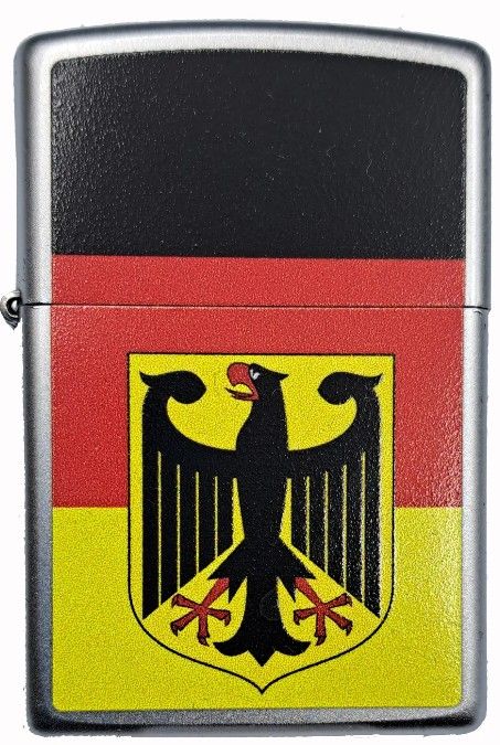 Zippo German Flag aansteker vooraanzicht