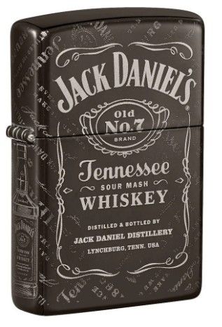 Zippo Aansteker Jack Daniel's Design Black - vooraanzicht